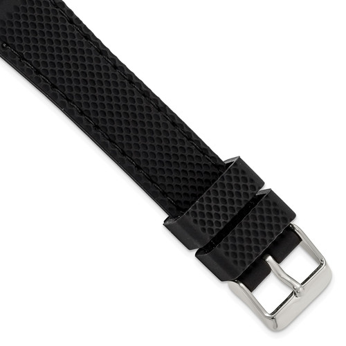 deBeer Black Silicone Rubber Watch Band BA408