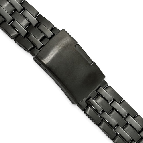 deBeer Black PVD-Plated Stainless Steel Watch Band BA424