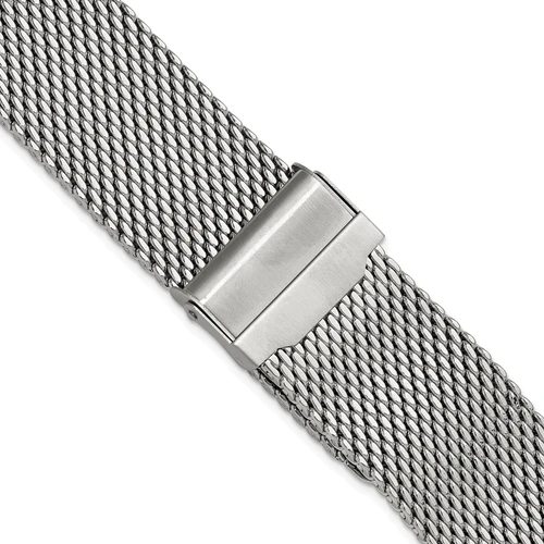 deBeer Silver-Tone Mesh Stainless Steel Watch Band BA579