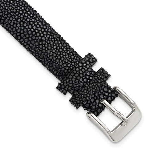 deBeer Black Genuine Stingray Leather Watch Band 873