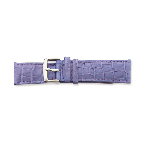deBeer Violet Chronograph Crocodile-Grain Leather Watch Band BA105L-24