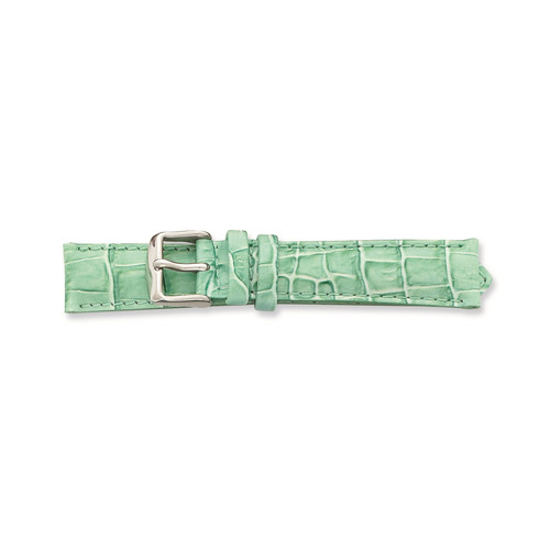 deBeer Light Green Chronograph Crocodile-Grain Leather Watch Band BA107