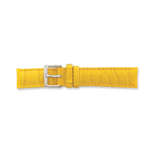 deBeer Yellow Chronograph Crocodile-Grain Leather Watch Band BA109