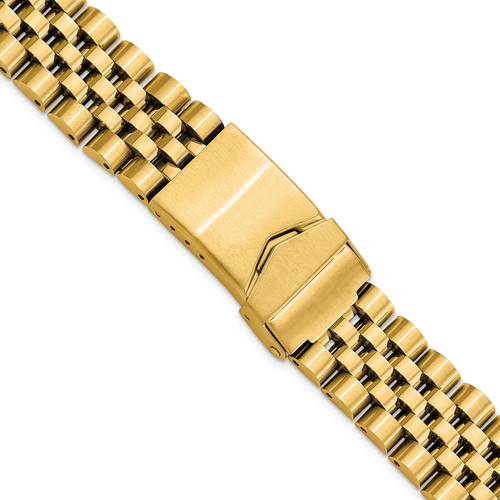 deBeer Gold-Tone Jubilee-Style Stainless Steel Watch Band BA232