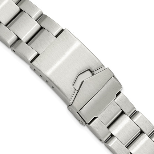 deBeer Silver-Tone Oyster-Style Stainless Steel Watch Band BA246
