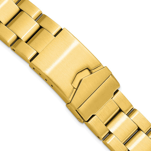 deBeer Gold-Tone Oyster-Style Stainless Steel Watch Band BA247