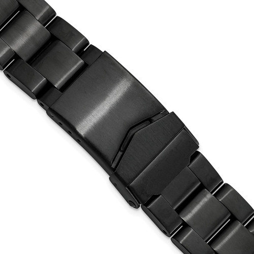 deBeer Black Oyster-Style PVD-Plated Stainless Steel Watch Band BA248