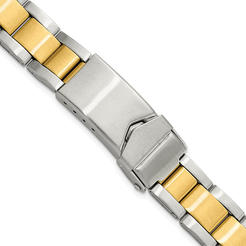 deBeer Two-Tone Oyster-Style Stainless Steel Watch Band BA263