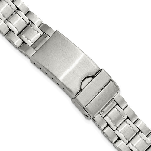 deBeer Silver-Tone Oyster-Style Stainless Steel Watch Band BA267