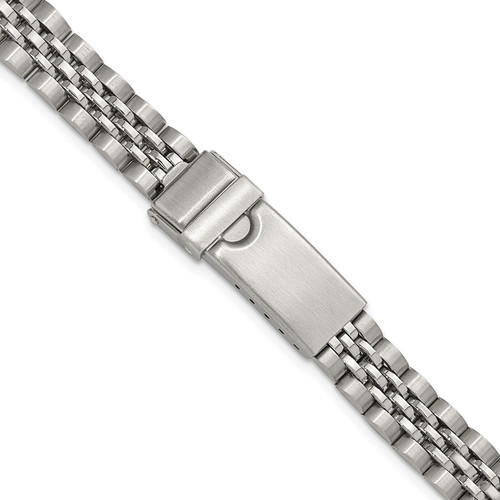 deBeer Silver-Tone Jubilee-Style Stainless Steel Watch Band LL471CS