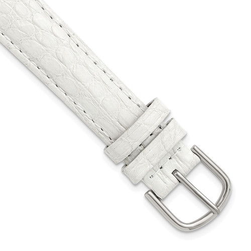 deBeer White Genuine Caiman Leather Watch Band 430