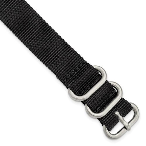 deBeer Black Nylon Watch Band BA227