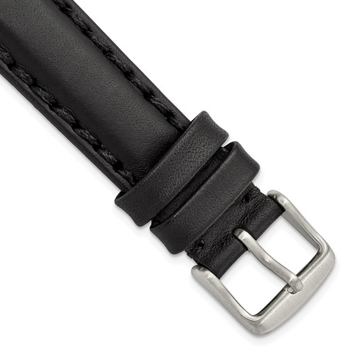 deBeer Black Oil Leather Watch Band BAW321