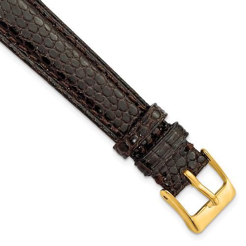 deBeer Brown Genuine Lizard Leather Watch Band BA146