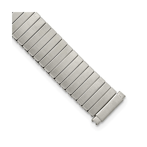 deBeer Satin Silver-Tone Stainless Steel Thin-Flexo Expansion Watch Band EL821