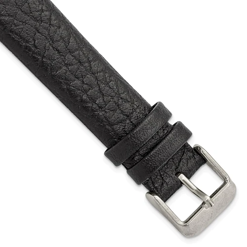 deBeer Black Distressed Leather Watch Band BAW319
