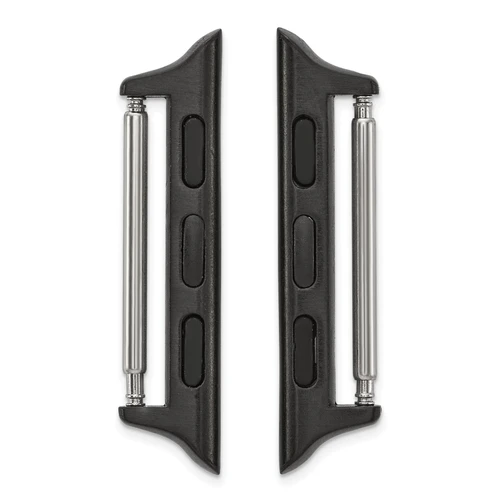 Black IP-Plated Apple Watch Adapter Pair for 38mm Case and 20mm Band AWBB38-20