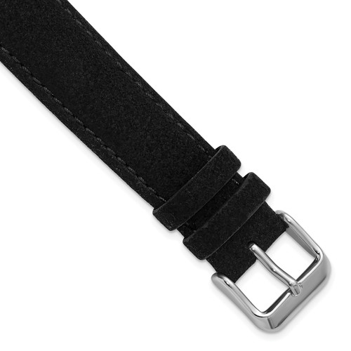 deBeer Black Quick-Release Vegan-Friendly Microfiber Watch Band BA561