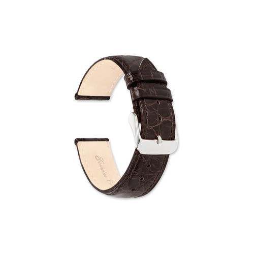 deBeer Brown Genuine Crocodile Leather Watch Band 410