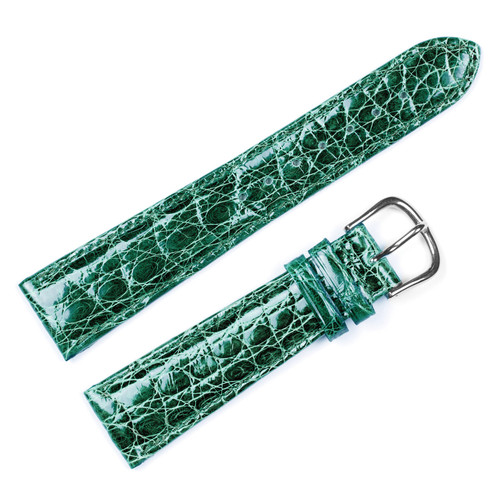 deBeer Green Genuine Crocodile Leather Watch Band 423Y