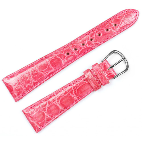 deBeer Pink Genuine Crocodile Leather Watch Band 429S