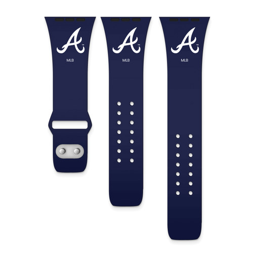 GameTime Atlanta Braves Silicone Apple Watch Band, View 1