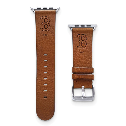 GameTime Boston Red Sox Leather Apple Watch Band, View 1