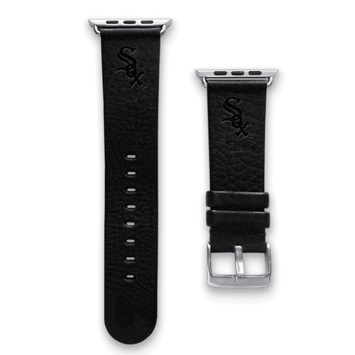 GameTime Chicago White Sox Leather Apple Watch Band, View 1