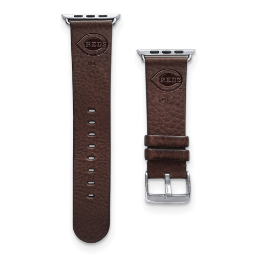 GameTime Cincinnati Reds Leather Apple Watch Band, View 1