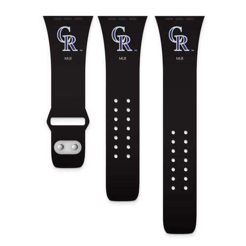 GameTime Colorado Rockies Silicone Apple Watch Band, View 1