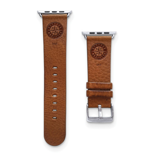 GameTime Seattle Mariners Leather Apple Watch Band, View 1