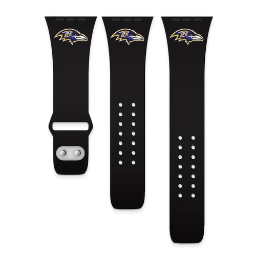 GameTime Baltimore Ravens Silicone Apple Watch Band, View 1