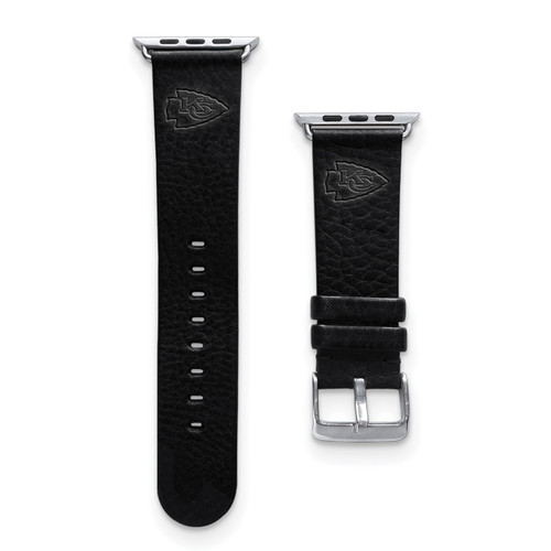 GameTime Kansas City Chiefs Leather Apple Watch Band, View 1