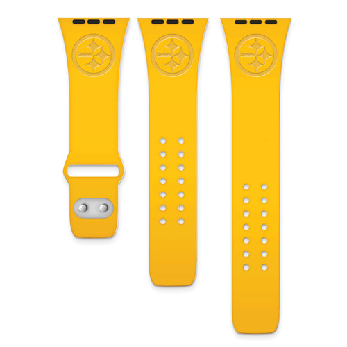 GameTime Pittsburgh Steelers Silicone Apple Watch Band, View 1