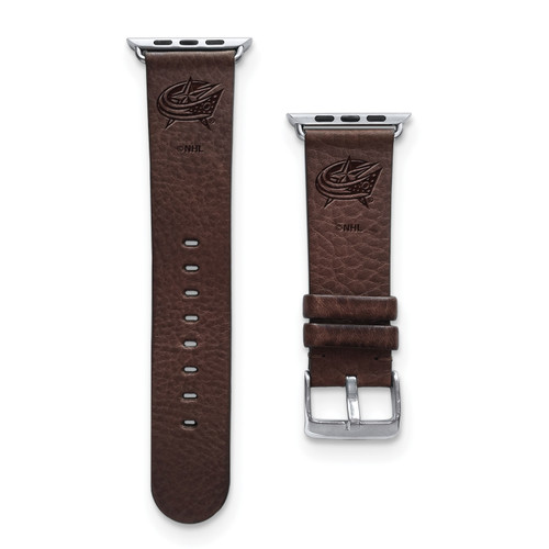 GameTime Columbus Blue Jackets Leather Apple Watch Band, View 1