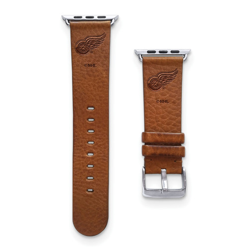 GameTime Detroit Red Wings Leather Apple Watch Band, View 1