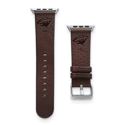 GameTime Minnesota Wild Leather Apple Watch Band, View 1