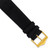 deBeer Black Suede Leather Watch Band