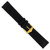 deBeer Black Suede Watch Band, 20mm, Gold-Tone Buckle, View 4