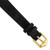 deBeer Black Suede Watch Band, 12mm, Gold-Tone Buckle, View 1