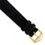 deBeer Black Suede Watch Band, 17mm, Gold-Tone Buckle, View 1