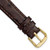 deBeer Brown Ostrich-Grain Leather Watch Band BA13, BA13-14, View 7