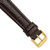 deBeer Dark Brown Matte Alligator-Grain Leather Watch Band BA209, BA209-19, View 16