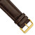 deBeer Dark Brown Matte Alligator-Grain Leather Watch Band BA209, BA209-26, View 32