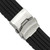 deBeer Black Silicone Rubber Watch Band BA224, BA224-24, View 6