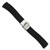 deBeer Black Oyster-Style Silicone Rubber Watch Band BA226, BA226-20, View 2