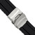deBeer Black Oyster-Style Silicone Rubber Watch Band BA226, BA226-22, View 4