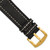 deBeer Black Leather Watch Band BA574, BAY574-18, BAY574-20, View 5