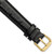 deBeer Black Ostrich-Grain Leather Watch Band BA85, BA85-14, View 6