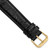 deBeer Black Ostrich-Grain Leather Watch Band BA85, BA85-18, View 14